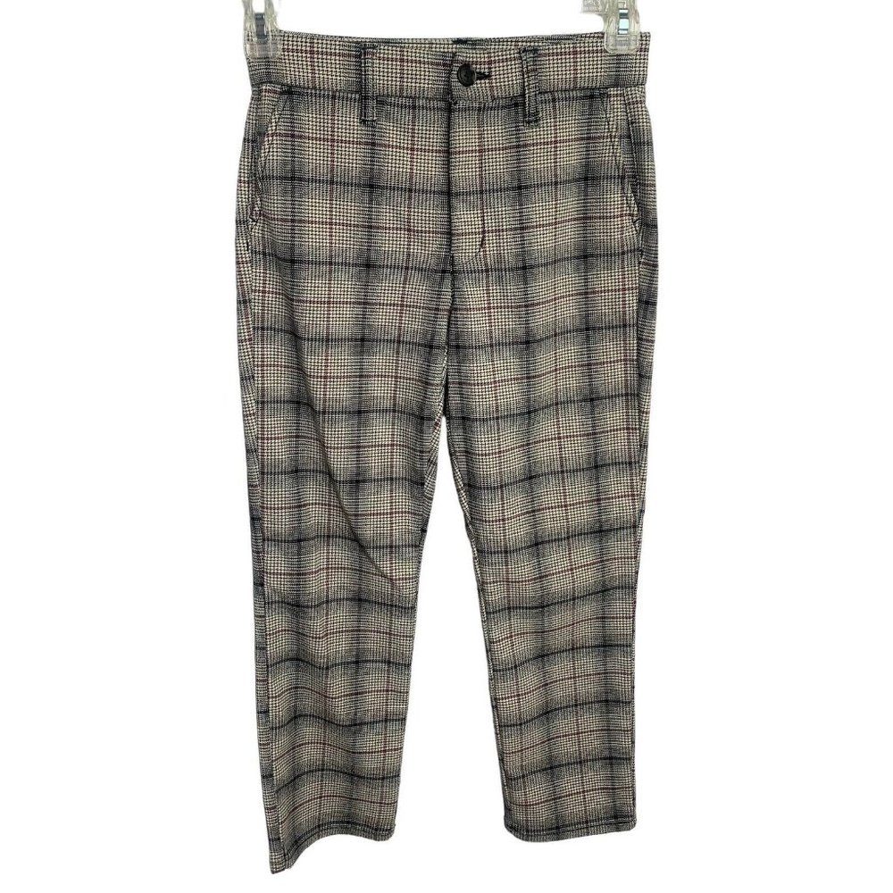 American Eagle Pants Womens Size  0  Short Trouser Stretch Black Plaid Office